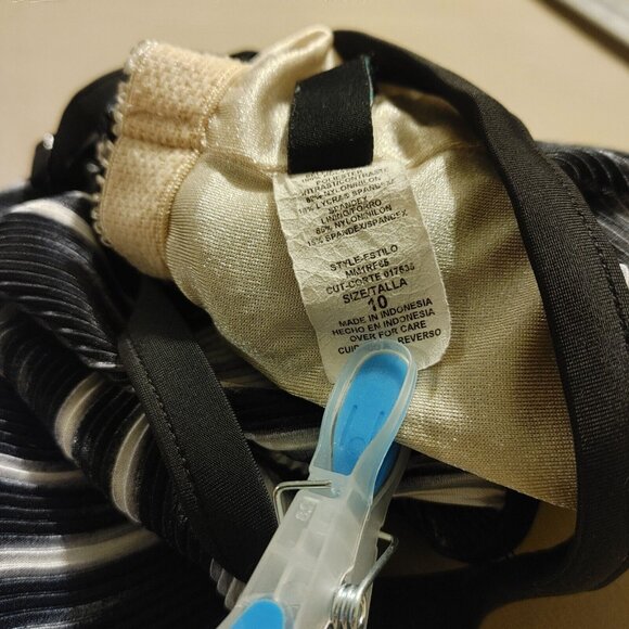 Maxine of Hollywood Top Swinsuit Swimwear Size 10 Scoop Neck - Picture 5 of 9